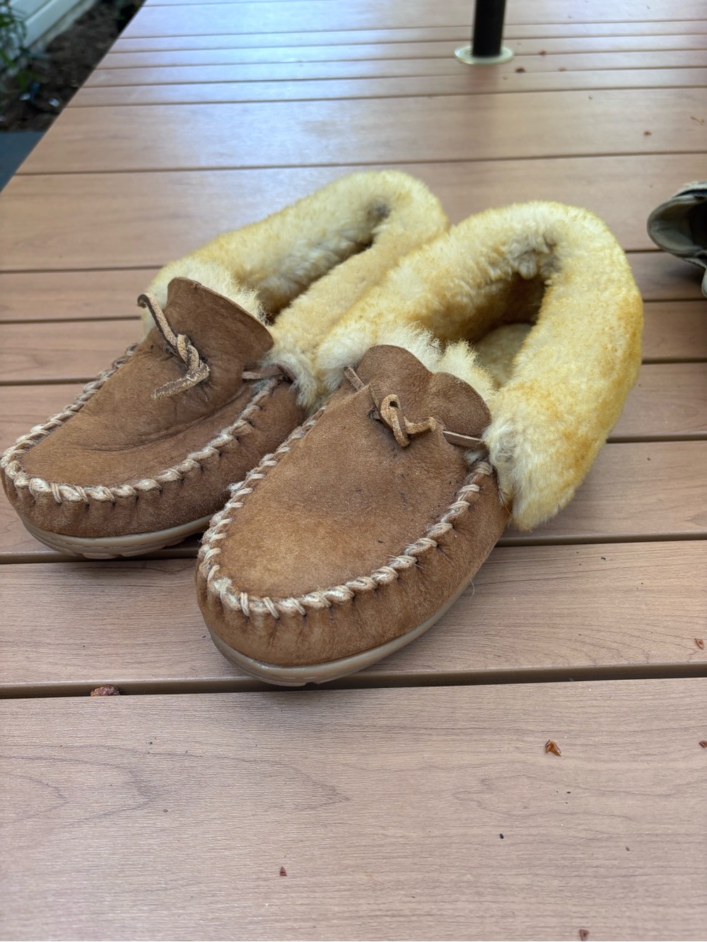 LL bean shearling slipper moccasins